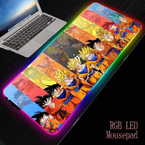 XGZ anime Anime Large LED Light RGB Waterproof Gaming Mouse Pad USB Wired Gamer Mousepad Mice Mat 7 Colors for Computer PC