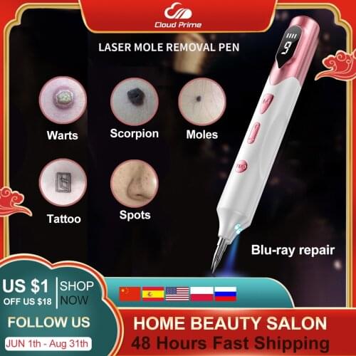 Newest Laser Plasma Pen Mole Tattoo Freckle Wart Tag Removal Pen Dark Spot Remover For Face LCD Skin Care Tools Beauty Machine