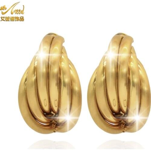 ANIID Fashion Statement Earrings 2021 Gold Plated Earring Geometric Stud Ear Rings For Women Jewelry Accessories Gift