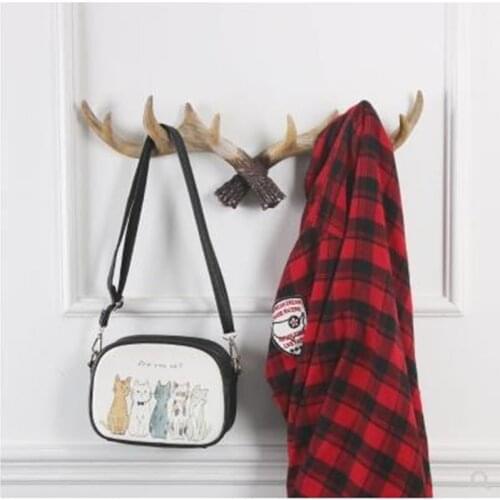 European style three-dimensional deer crafts wall sticker wall hanging, antler crafts hook, home creative wall decoration crafts