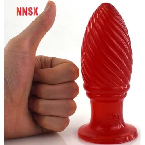 NNSX Spiral Anal Plug Dildo Round Head Suction Cup Masturbation Anal Dilator G-spot Orgasm Fetish Comfortable Sex Toys For Women