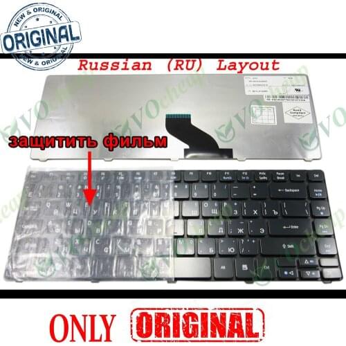 New Russian RU Notebook Laptop keyboard for Acer Aspire 3810 3810T 4735 4735G 4735Z 4736 4736G Glossy Black - MP-09C63SU6930