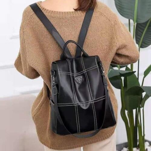 Female Anti-theft Bag Pack Classic PU Leather Solid Color Bag Fashion Shoulder Bag Mochila Feminina Design Girls Teen Backpacks