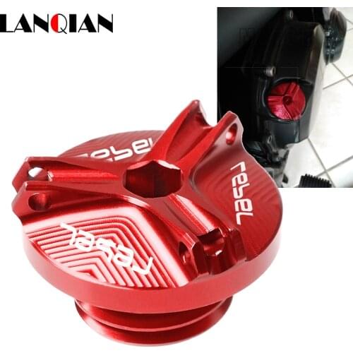 New FOR Honda REBEL 500 300 2017 2018 2019 CMX300 CMX500 CMX Reble LOGO Motorcycle CNC Engine Oil Filter Cup Plug Cover Screw
