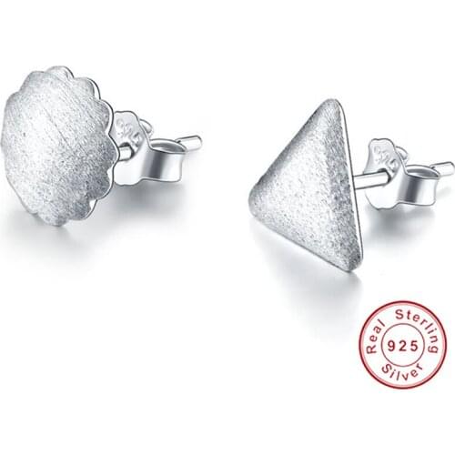 New Oorbellen Design Retro Exquisite Round &Triangle Pendiente Earrings Punk Stud Earrings for Women & Men Jewelry Accessories