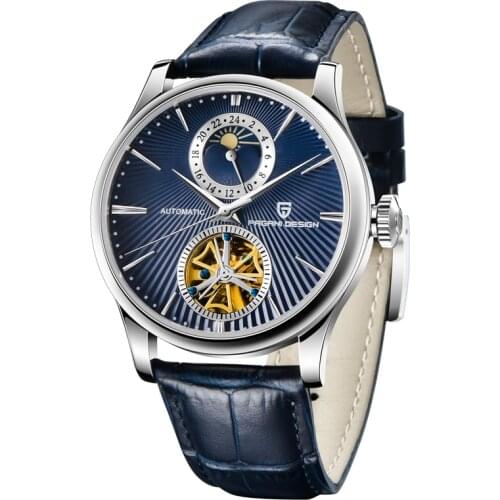 PAGANI New Mens Automatic Watch Mens Leather Sports Mechanical Watch