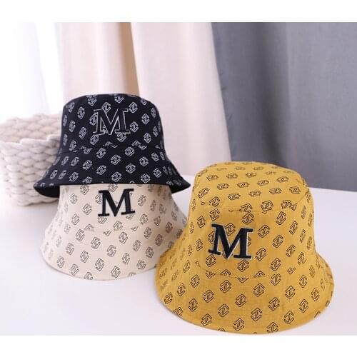 Doitbest 2021Cotton Big Brim woman Bucket Hats For Women M Label Beach Travel female Fisherman Hat Foldable mens Caps