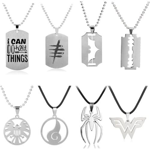 Stainless Steel Necklace Fashion Jewelry Women Mens Necklace Pendant Charm Trinket Choker Necklaces