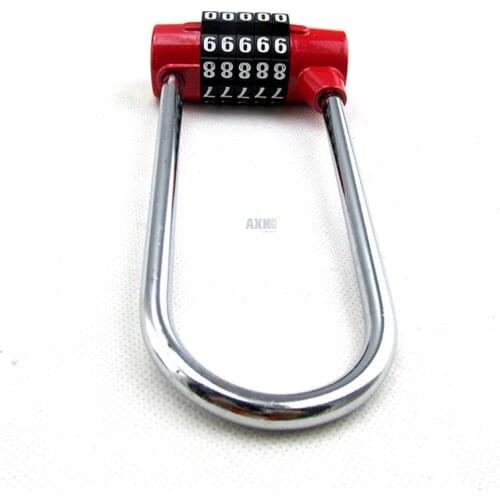 Free shipping new universal bicycle lock anti-theft lock large long door and window wardrobe 5 password lock mountain bike lock