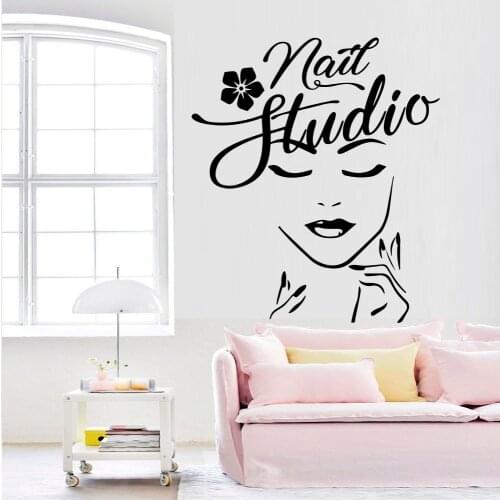 New Design Beauty Salon Decor Vinyl Wall Sticker For Beauty Studio Wall Decals Girls Bedroom Decor Wallpaper виниловые наклейки