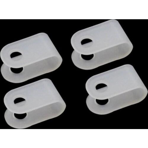 100pcs 5.2mm white wire clip insulation card U type wire clip fixed plastic clip wiring fixed Cable clips