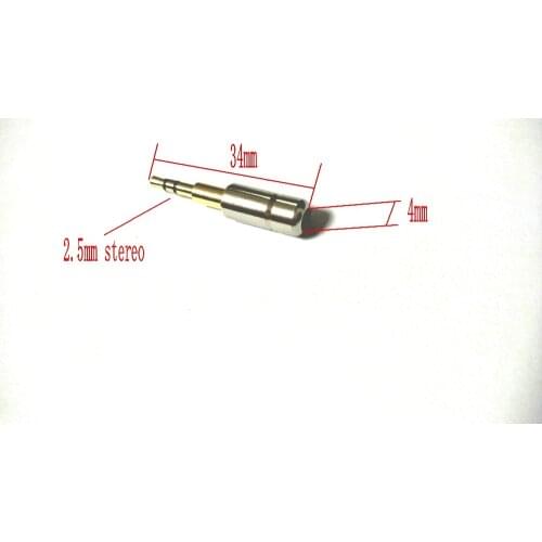 100pcs Gold Plated mini Copper 2.5mm 3 pole Stereo Audio plug soldering CONNECTOR