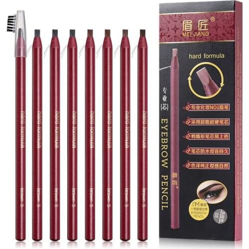 12pcs Eyebrow Pencil Cosmetic pencil Eyeshadow Natural Long-Lasting Tattoo Chinese Cosmetic waterproof Eyebrow Makeup Set Beauty