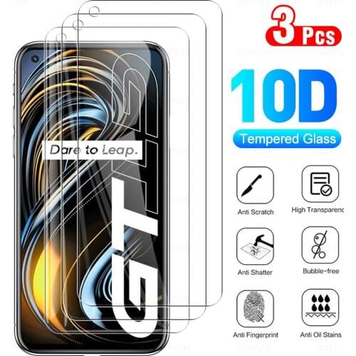 3 Pcs Glass For Oppo realme GT Tempered Glass Screen Protector Realmi Red me GT RealmeGT 5G 6.43" RMX2202 Cover Protection Film