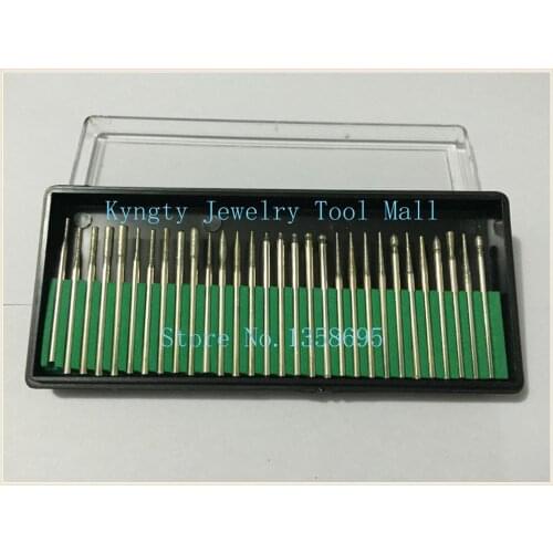 30pcs a set diamond polishing burs diamond tip burs hanging motor burs