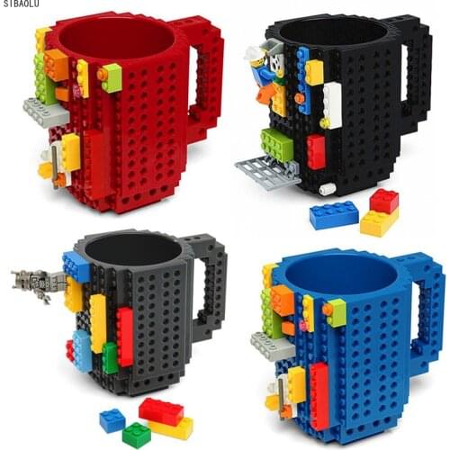 350ml 12oz Creative Milk Mug Coffee Cup Building Blocks Cup DIY Puzzle Drink Cup Block Christmas Gift Mug Drinkware Drinking Mug