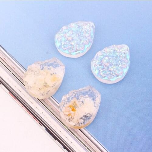6pcs Irregular Transparent Colorful Resin Patch For Ring Findings Necklace Charms Diy Earring Bracelet Pendant Jewelry Making