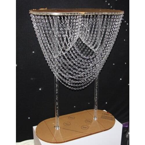 Acrylic flower vase crystal wedding flower vase aisle road lead cake holder party table centerpieces decor wedding venue props