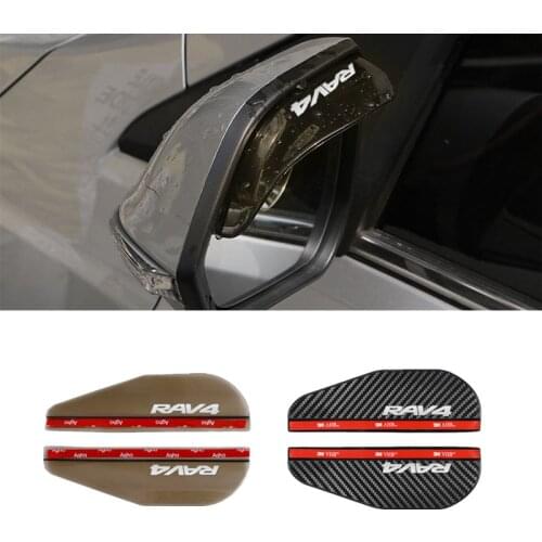 Car Rearview Mirror Rain Eyebrow Rain Shield Shade Protector Cover for Toyota RAV4 Accessories Car-Styling