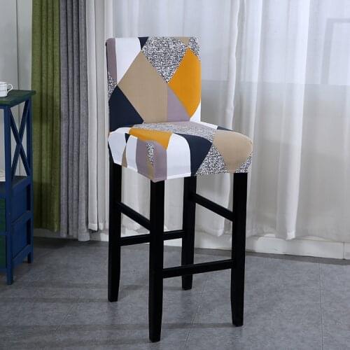 Bar Stool Covers Stretch Removable High Chair Cover Counter Stool Chair Slipcover Protector for Short Back Kitchen Dining Room