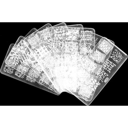 Women 10 Design Set Template Nail Art Polish Manicure Stamping Plate Scraper DIY Manicure Tools