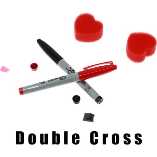 Double Cross 2.0 by Mark Southworth 1 X Stamper Upgraded version Magic Tricks Close Up Mgaia Mentalism Illusion Gimmicks Props