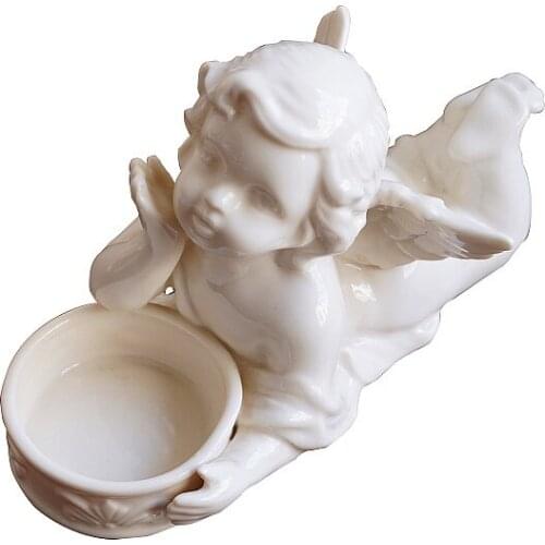 Angel Wing Seuropean Candle Holder White Modern Rustic Candle Holder Wedding Nordic Ceramic Kerzenhalter Home Decoretion WE50ZT