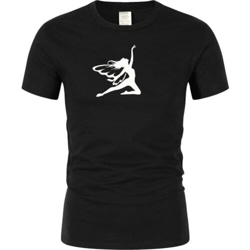 Short Sleeve T-Shirt Funny flying butterfly mens T-shirt pure cotton