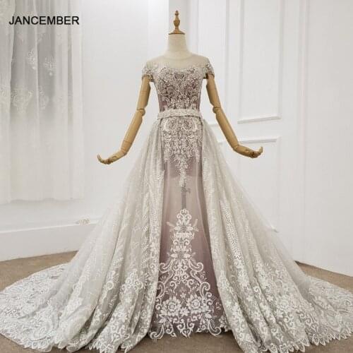 HTL1214 Long Dresses Evening Short Sleeve Applique Beading Crystal Sequin Zipper A-line Luxury Evening Dress New платья вечерние