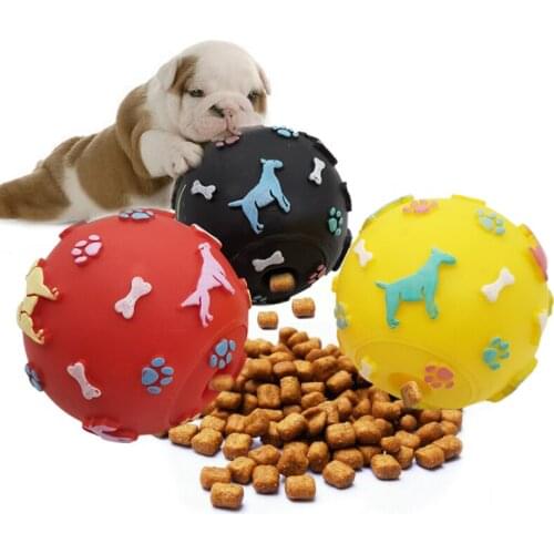 Pet Dog Toy for Small Large Dogs Leakage Food Ball Interactive Pet Cat Teething Training Balls Puppy Leaking Food Toys