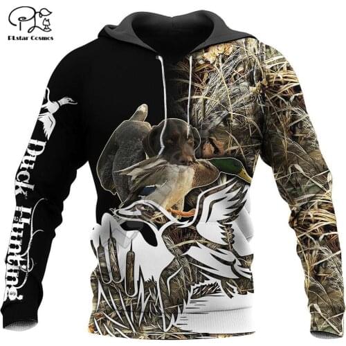 PLstar Cosmos Duck Hunting Animal Hunter Camo Tattoo Dog Tracksuit Pullover Streetwear 3DPrint Zip/Hoodies/Sweatshirts/Jacket 12