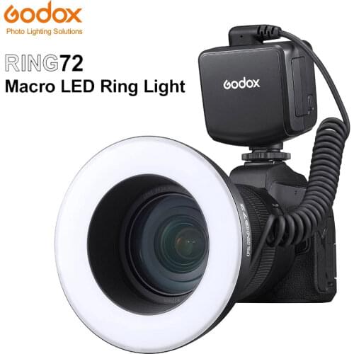 Godox RING72 8W 5600K Macro LED RIng Light for DSLR Canon Nikon Camera DSLR 6D 7D 60D 70D 700D 650D Speedlite Ring Flash Light