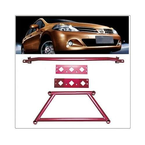 Wotefusi Front Tower Bar Sway Strut Stabilizer Kit For Nissan Tiida Livna 2010