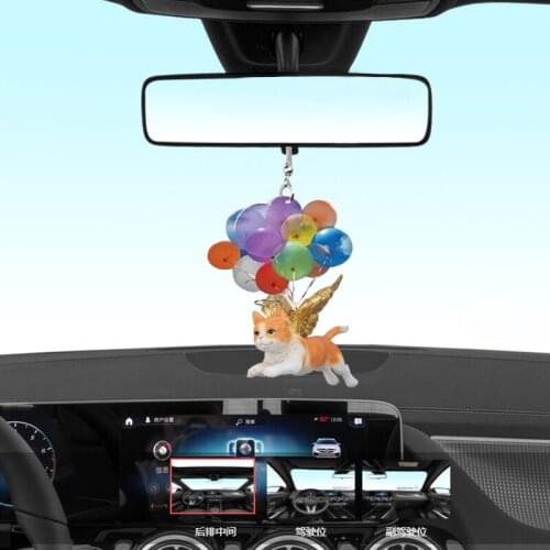 Creative Flying Cat/Dog Pendant Car Hanging Decorations Car Backpack Ornaments Cute Car Hanging Ornament Keychain Hanging Crafts