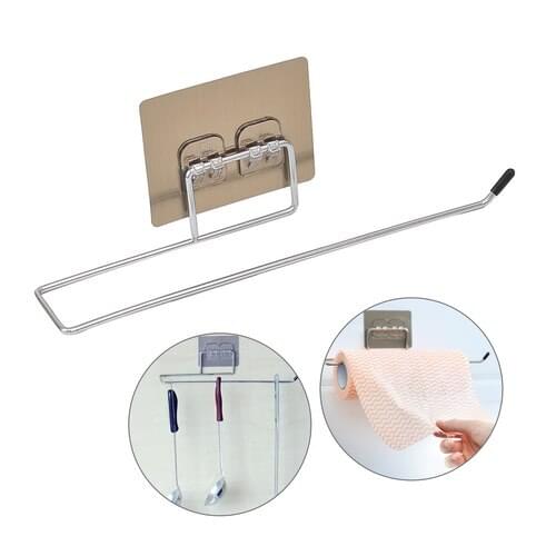 Kitchen Toilet Paper Holder Tissue Holder Hanging Bathroom Toilet Paper Holder Roll Paper Holder Towel Hanger Rack Stand