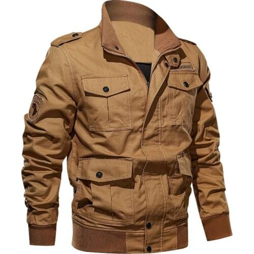 Nice Pop Spring Air Force Pilot Military Jacket Men Cargo Tactical Bomber Jackets Male Casual Zipper Flight Cotton Coats Jacket