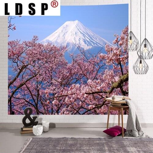 LDSP Sakula Natural Landscape Tapestry Wall Hanging Covering Rug Background Cloth Beach Mat Blanket Art Bedroom Dorm Home Decor