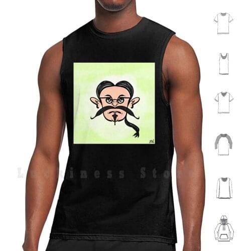 80s Movie Bad Guy Tank Tops Vest 100% Cotton Abstract Urban Art Unique Abstract Art Contemporary Art Unique