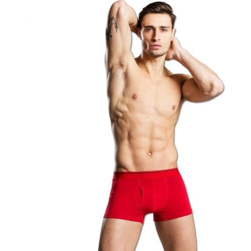 Men Boxer Shorts 2017 New Cotton Material Breathable Solid Underwear Male Boxers 6 Colors Plus Size M-3XL