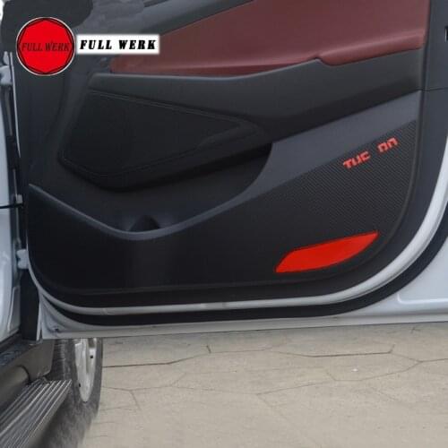 1 Set PET Car Styling Door Interior Anti Kick Sticker Cover Decal Protector for Tucson 15 Interior Accessories
