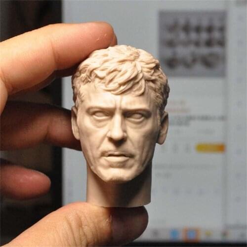 Unpainted 1/6 Scale Racing version Tony Stark Head Sculpt Model For Action Figure Dolls Painting Exercise No.272