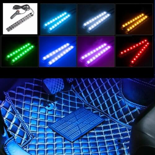 New LED Car Foot Light Ambient Lamp Interior Decorative Lights for Suzuki SX4 SWIFT Alto Liane /Grand Vitara/ Jimny/ SCross
