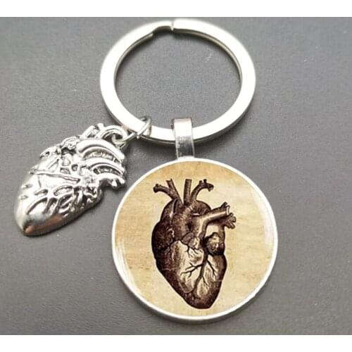 Organ Keychain Heart Alloy Personality Horror Keychain Men and Women Same Style