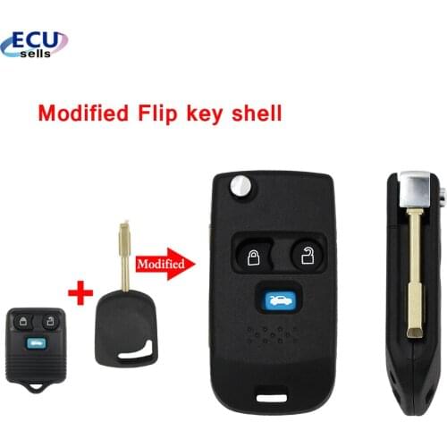 3 Buttons Modified Remote Folding Flip Key Cover Case Shell For Ford Crown Victoria Escape ExpeditionExplorer Sport FO21 Blade
