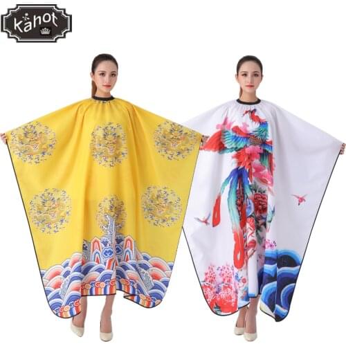 Hairdresser Apron Hair cut Cape Gown Hairdress Hair Salon Chinoiserie printed barber profession Hair Cut Dye hair Apron