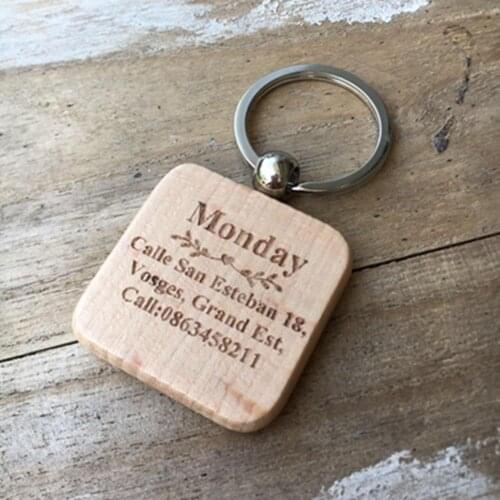 Personalized Dog ID Tags Wooden Pet ID Tags for cats and dogs Collar Accessories Dog Tag Engraved Tel Sex Name Tag
