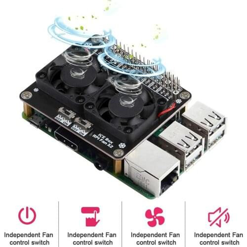 For Raspberry Pi 4 Model B X735 Power Management & Auto Cooling Expansion Board with Safe Shutdown 5V Max,8A Output For Raspberr