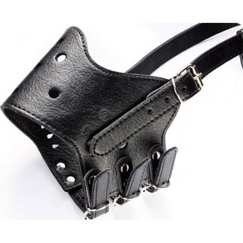 Dog Muzzle Collar For Small Large Pet Adjustable Mouth Anti-bite And Anti-eating Nylon Straps Mask Mouth Cage