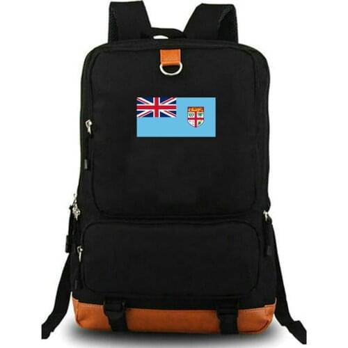 Fiji Backpack Matanitu Tugalala o Viti Schoolbag FJI Country Banner Rucksack Satchel School Bag Laptop Day Pack
