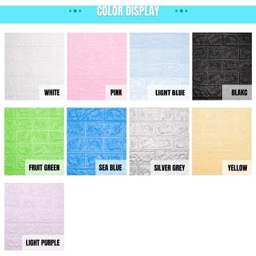 12 Pcs Wall Stickers Wallpaper Peel and Stick 3D Self Adhesive Living Room Bedroom and Childrens Room Brick Sticker Home Decor